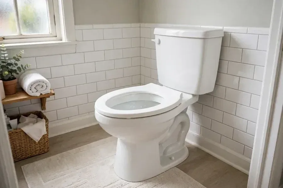 Clean toilet after service — illustrative service image Illustrative clean toilet after service image for Toilet Repair Fountain Valley service information