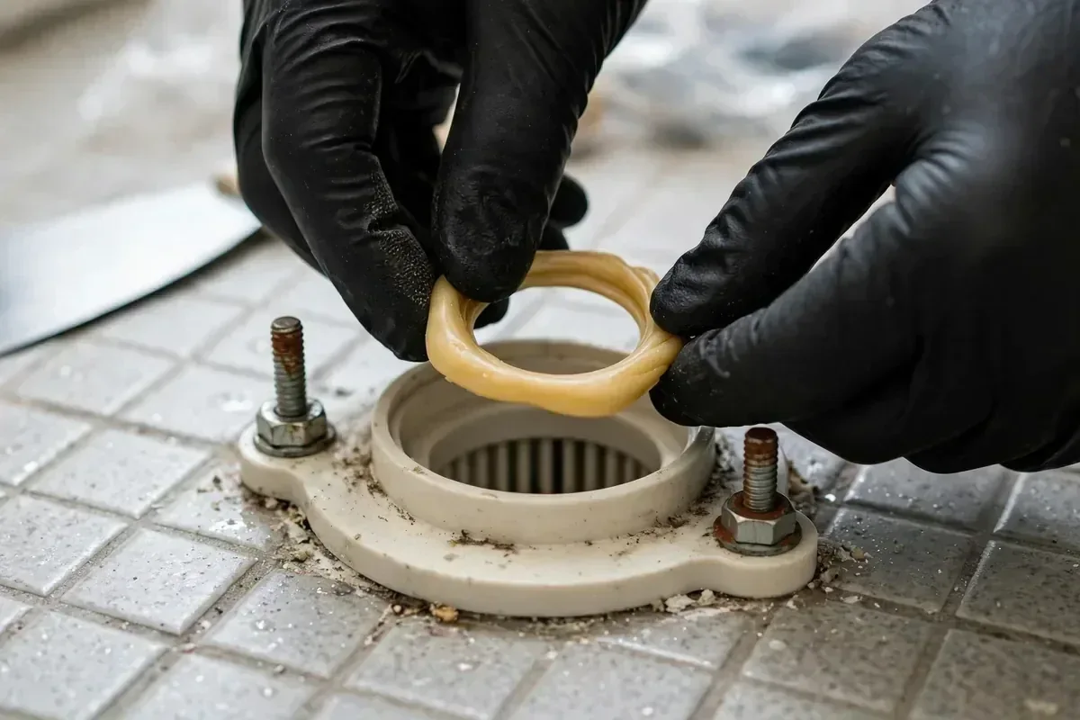 Wax ring replacement — illustrative service image Illustrative wax ring replacement image for Toilet Repair Fountain Valley service information